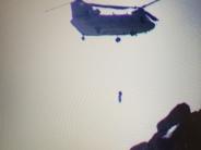 Helicopter rescue scene