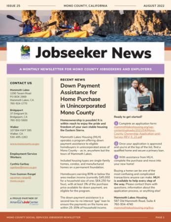 Jobseeker News August Cover