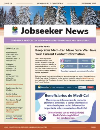 Jobseeker News December Cover